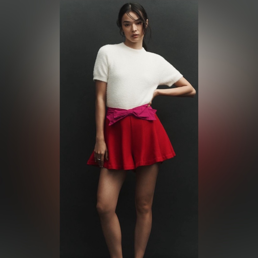 Anthropologie Maeve Paneled Skirty Shorts, US 8 - Picture 2 of 6